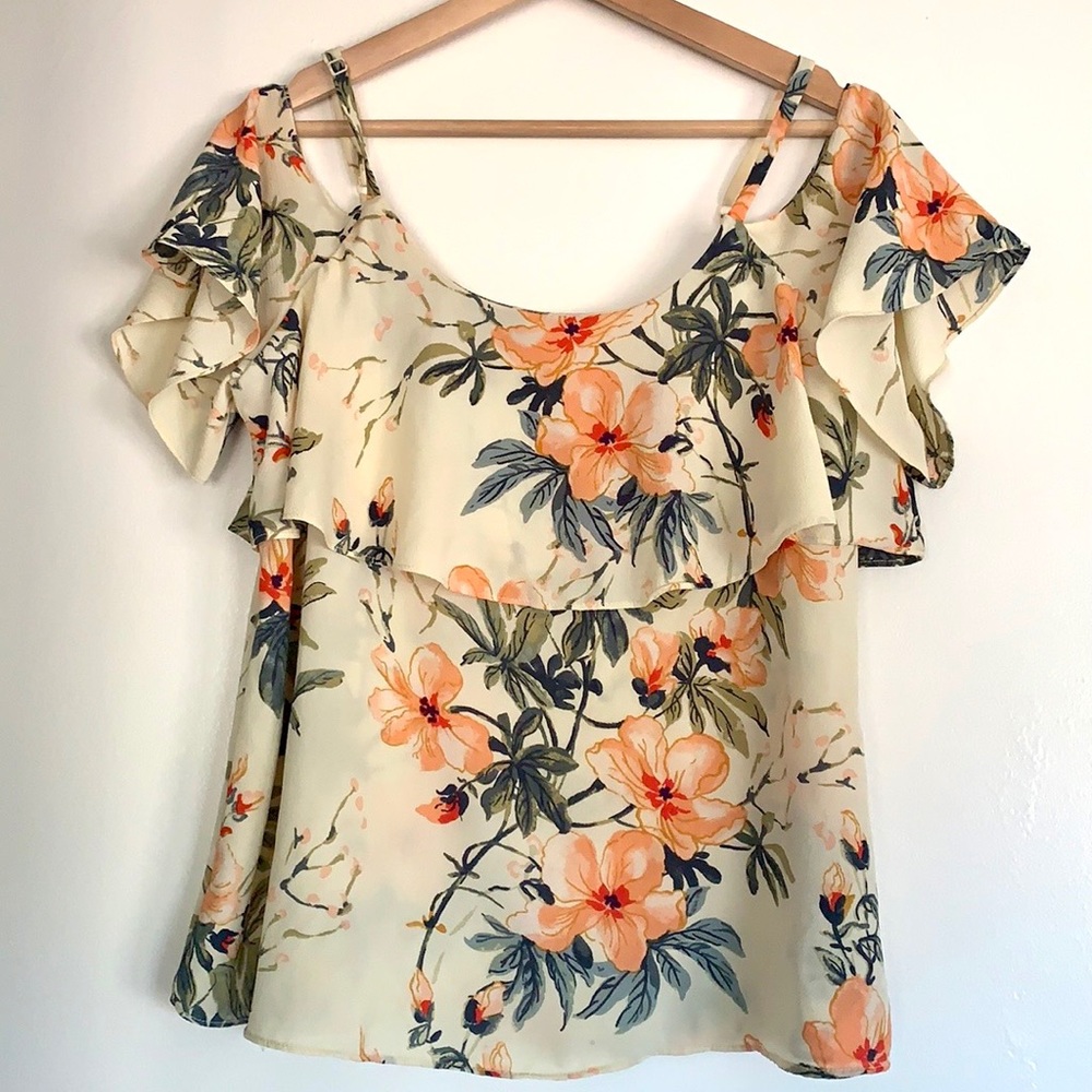 Floral off shoulder top
